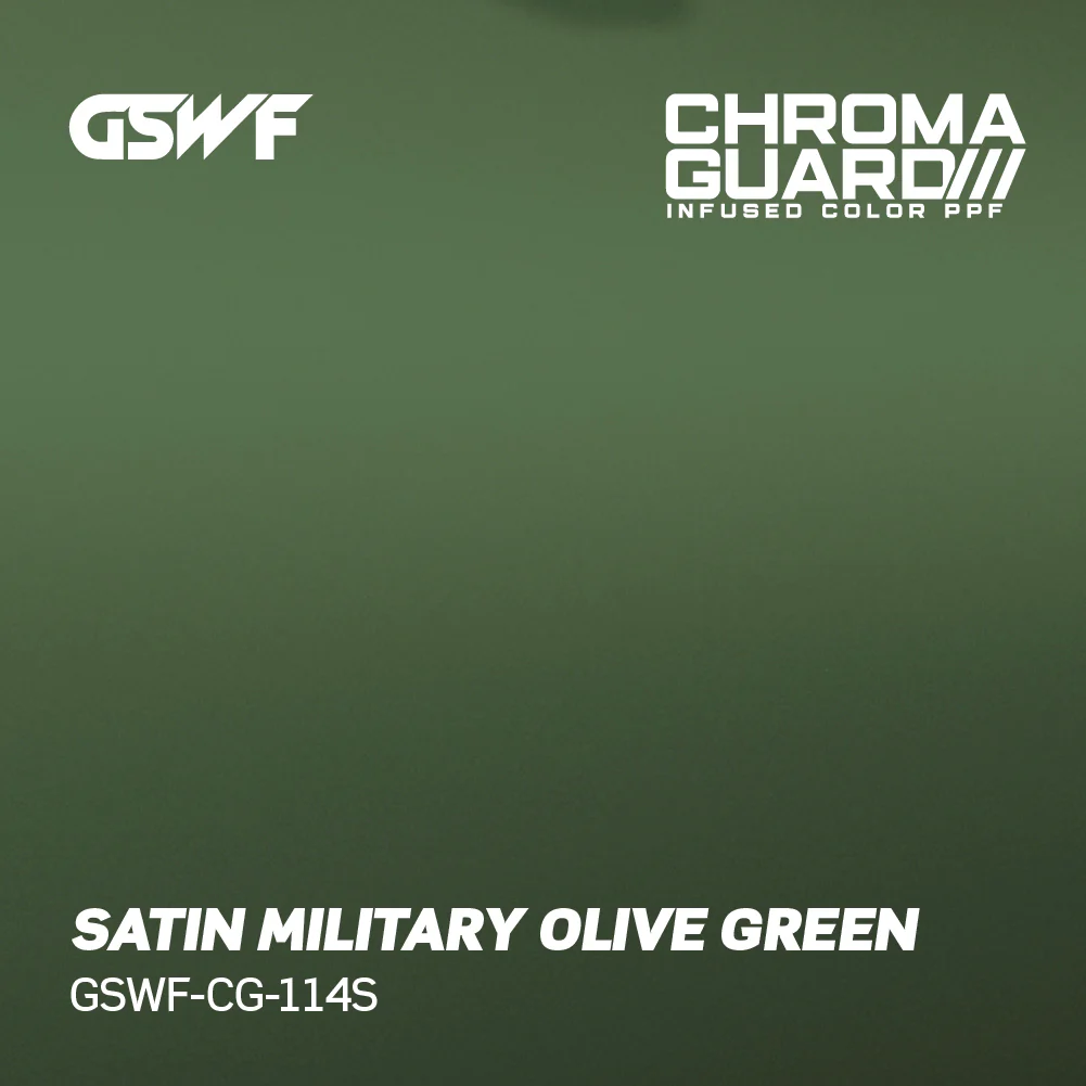 GSWF Satin Military Olive Green 1.52x16.5m