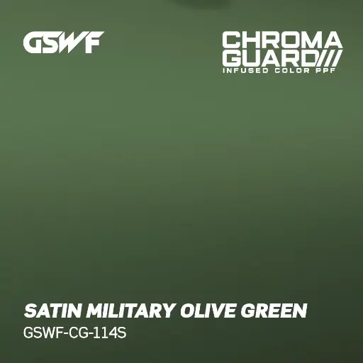GSWF Satin Military Olive Green 1.52x16.5m